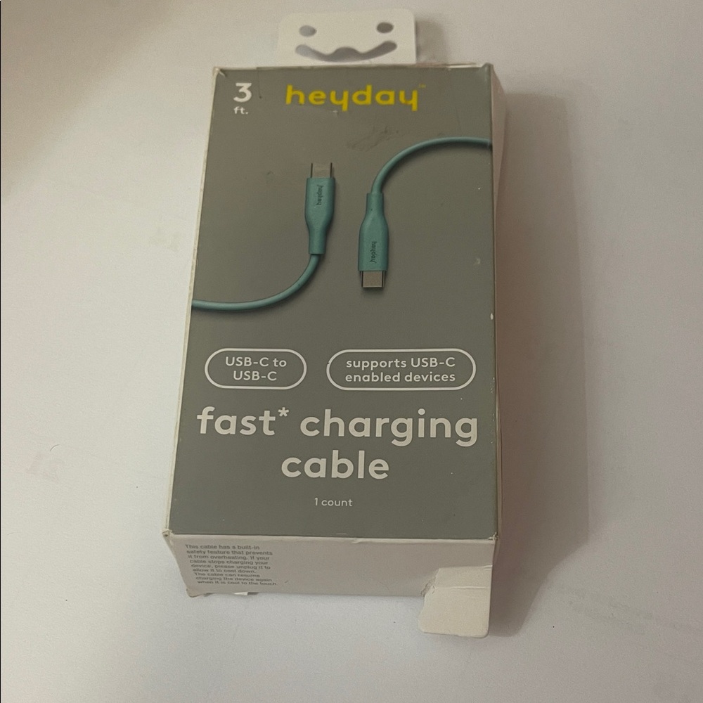 Heyday USB-C to USB-C fast charging cable